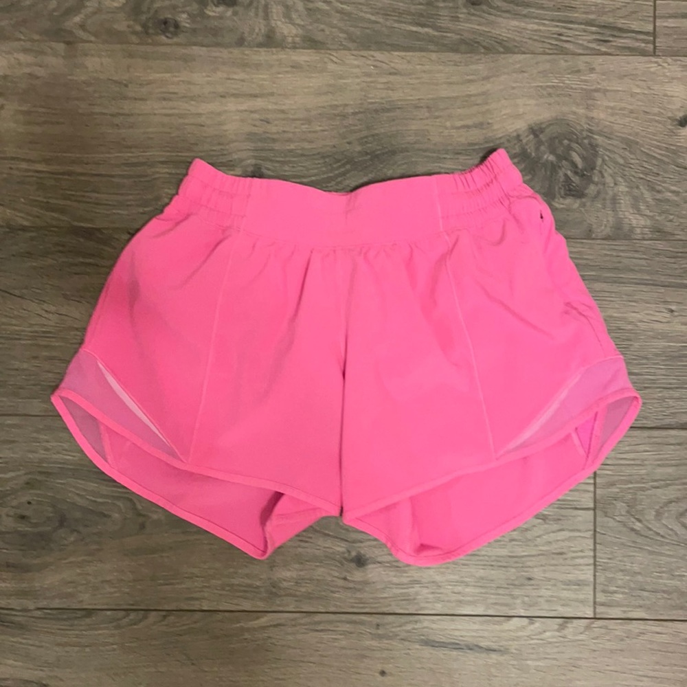 Pink Lululemon Hotty Hot Shorts